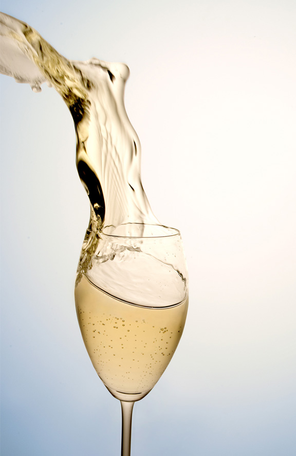Champagne Glass with Splash
